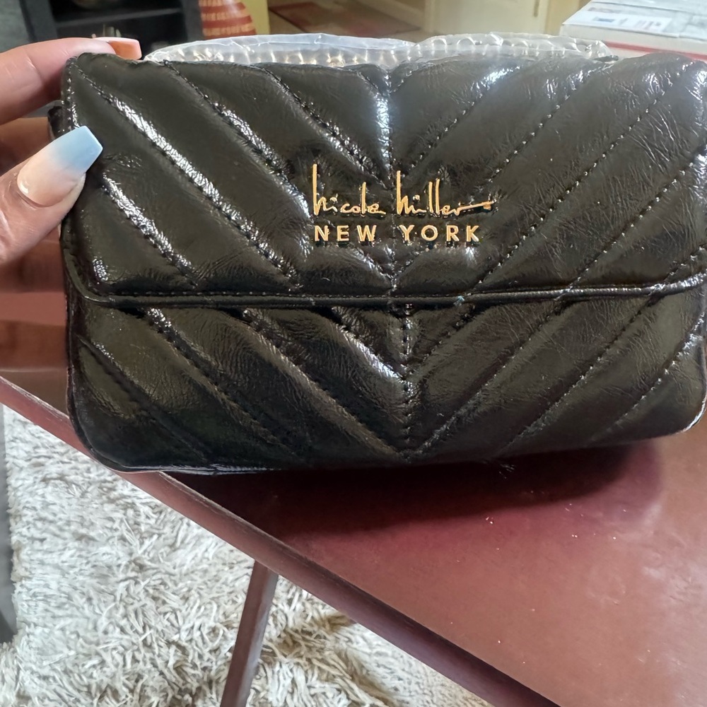 NWT Nicole Miller Black Quilted Women's Bag